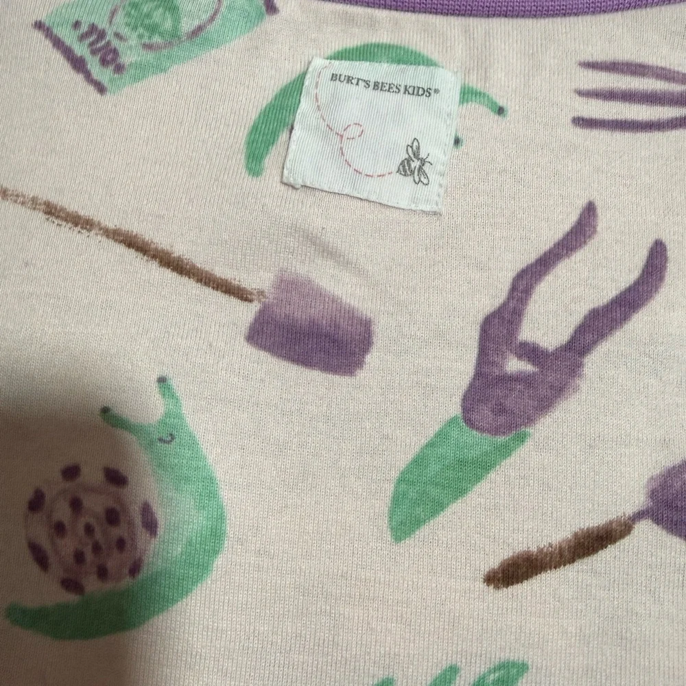 Burt’s Bees Gardening Print Pajama Set - Lavender Trim